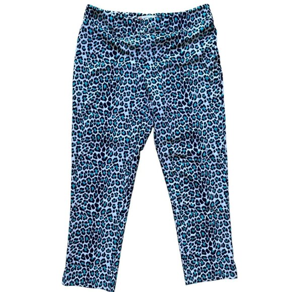 Jude Connally Cropped Lucia Pant Leopard Leggings 201084 Small Animal Print - Picture 1 of 4